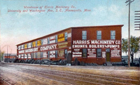 Harris machinery Warehouse, University and Washington Avenues SE, Minneapolis Minnesota, 1910's