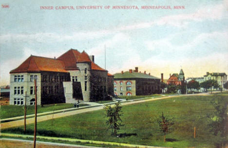 Inner Campus, University of Minnesota, Minneapolis Minnesota, 1909