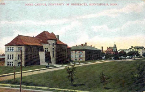 Inner Campus, University of Minnesota, Minneapolis Minnesota, 1916