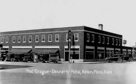 McGregor-Dennerly Hotel, Aitkin Minnesota, 1930's