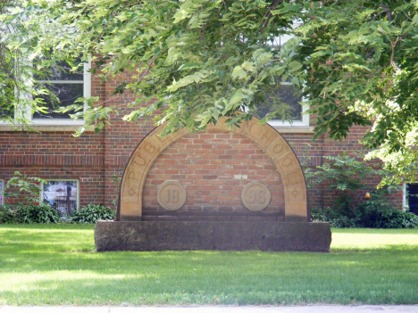 Arch from old public school, Amboy Minnesota, 2014