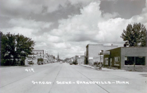 Street scene, Barnesville Minnesota, early 1950's