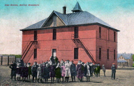High School, Bertha Minnesota, 1910's