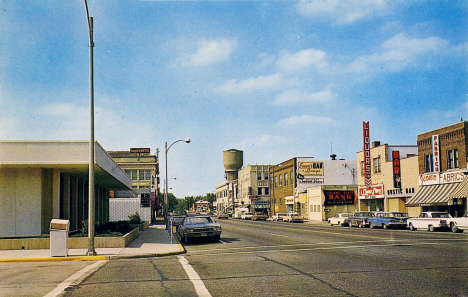 6th Street looking North from Maple Street, Brainerd Minnesota, 1960's