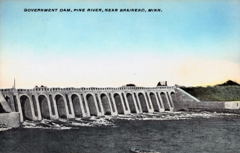 Government Dam, Pine River near Brainerd Minnesota, 1910