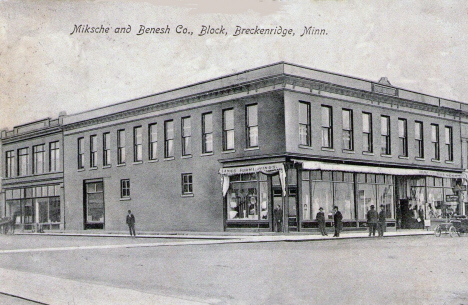 Miksche and Benesh Co. Block, Breckenridge, Minnesota, 1913