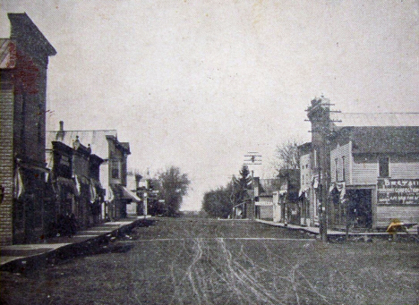View from Lower Main Street, Canton Minnesota, 1907
