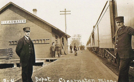 Depot, Clearwater Minnesota, 1910's