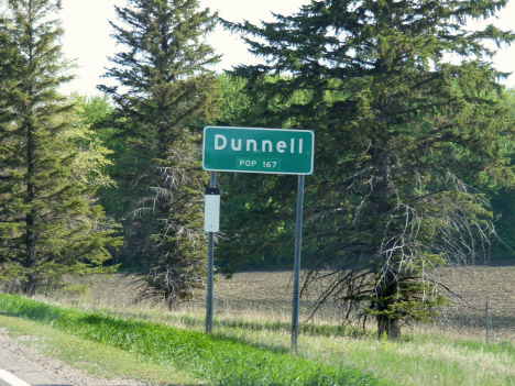 Population sign, Dunnell Minnesota, 2014