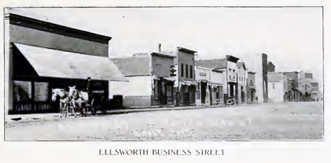 Business Street, Ellsworth Minnesota, 1908