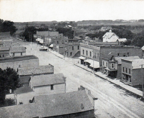 Street scene, Elmore Minnesota, 1907