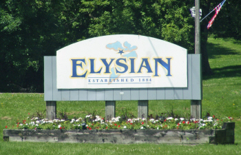 Highway sign, Elysian Minnesota