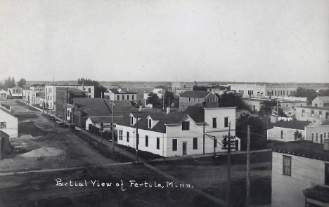 Partial view of Fertile Minnesota, 1910's