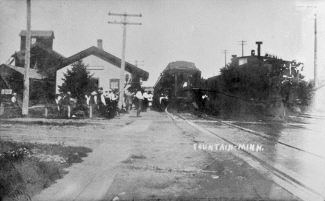 Depot, Fountain Minnesota, 1910's