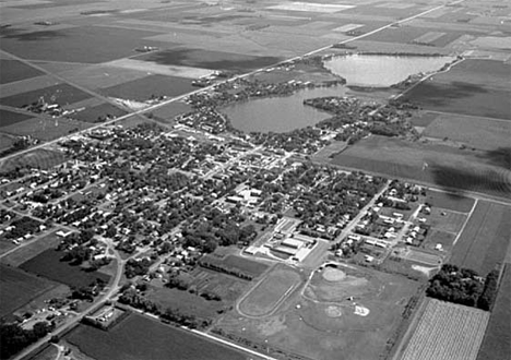 Aerial view, Fulda Minnesota, 1974