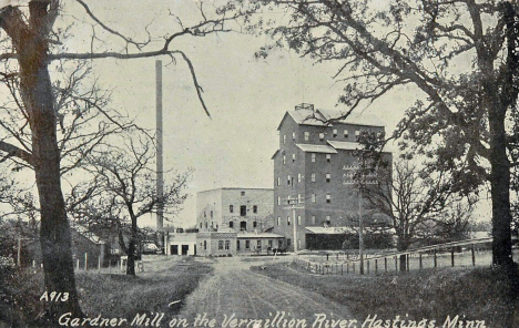 Gardner Mill on the Vermillion, Hastings Minnesota, 1911