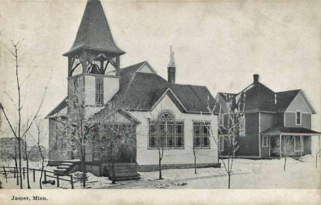 Unknown buildings, Jasper Minnesota, 1908