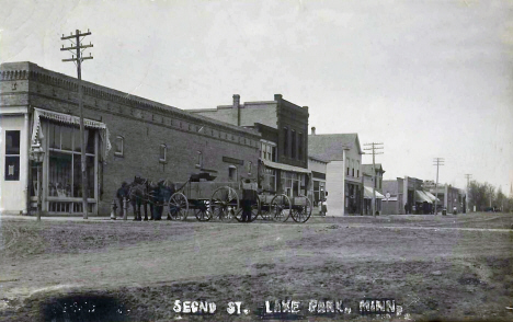 Second Street, Lake Park Minnesota, 1910's?