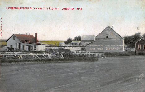 Cement Block and Tile Factory, Lamberton Minnesota, 1910