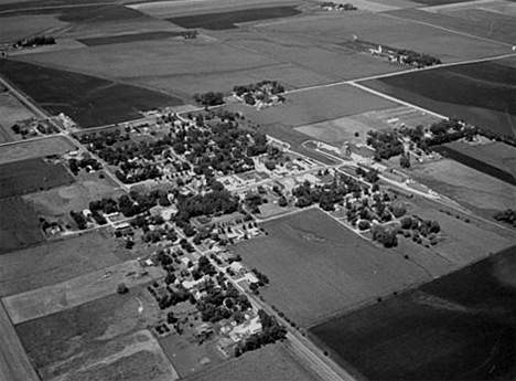 Aerial view, Lismore Minnesota, 1974