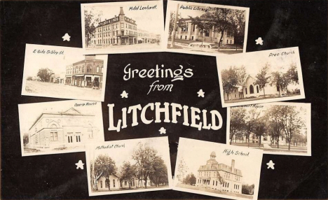Multiple scenes, Litchfield Minnesota, 1908