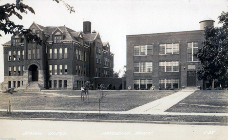 Grade School (left) and High School (right), Madelia Minnesota, 1950