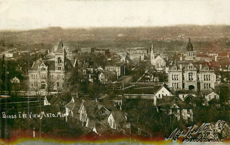 Birdseye View, Mankato Minnesota, 1909
