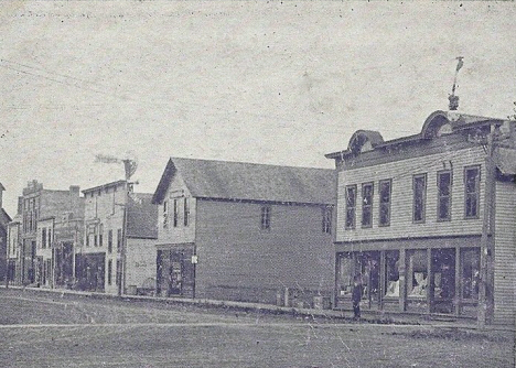 South side of Main Street looking east, Mapleton Minnesota, 1908