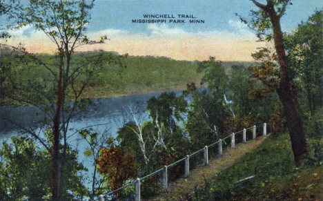 Winchell Trail on the Mississippi River, Minneapolis Minnesota, 1918