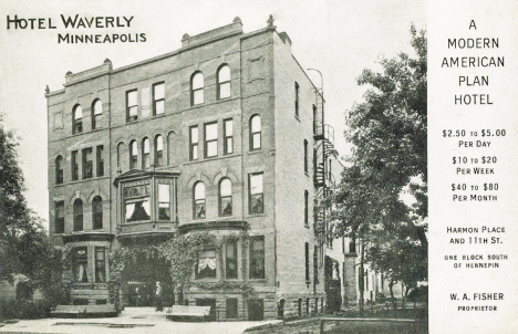 Hotel Waverly, Minneapolis Minnesota, 1910