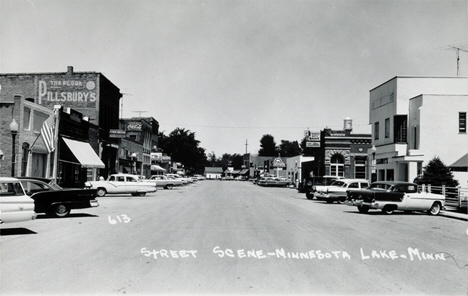 Street scene, Minnesota Lake Minnesota, 1960