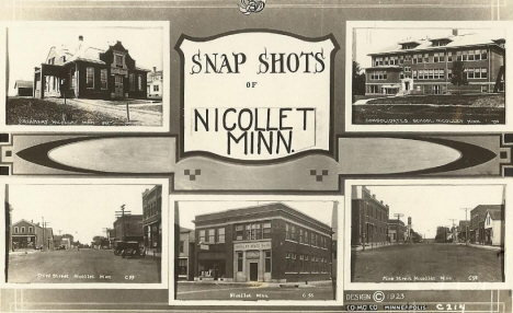Multiple scenes, Nicollet Minnesota, 1923