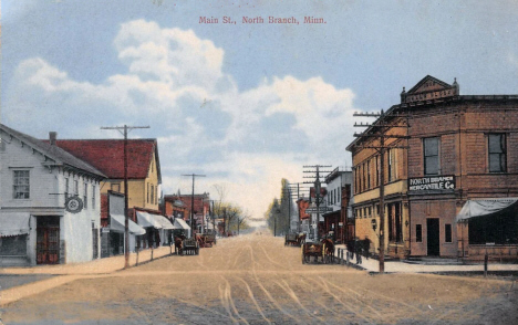 Main Street, North Branch Minnesota, 1910's