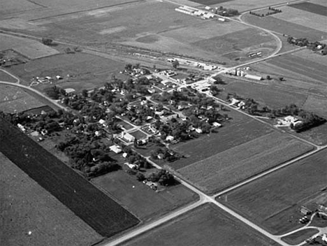 Aerial view, Odin Minnesota, 1969
