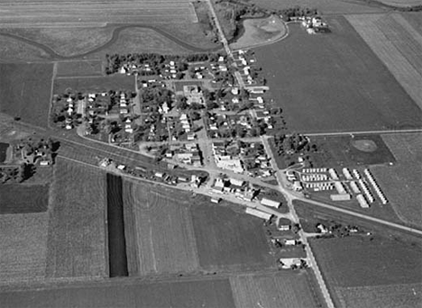 Aerial view, Okabena Minnesota, 1964