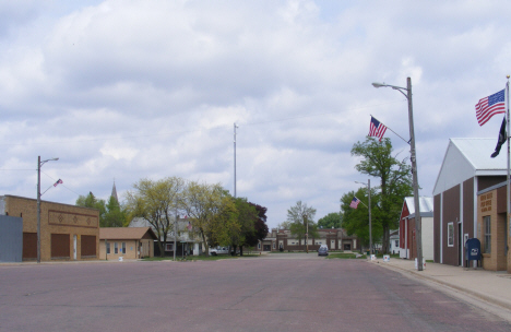 Street scene, Okabena Minnesota, 2014