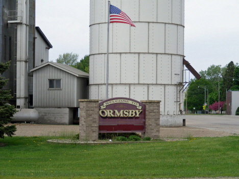Welcome sign, Ormsby Minnesota, 2014