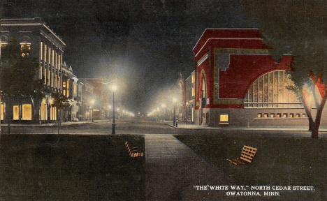 The White Way, Owatonna Minnesota, 1914