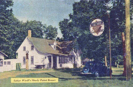 Lodge, Wiedl's Shady Point Resort, Park Rapds Minnesota, 1930's