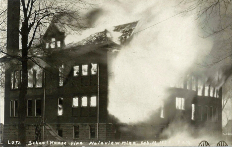 Plainview High School Fire, Plainview Minnesota, 1924