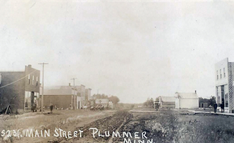 Main Street, Plummer Minnesota, 1910