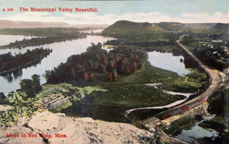 View from the Bluff, Red Wing Minnesota, 1911