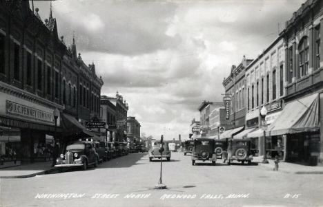 Washington Street North, Redwood Falls Minnesota, 1930's