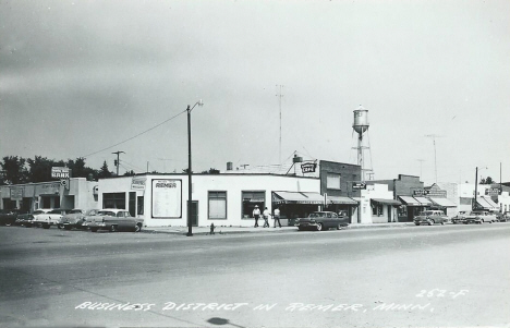Business District, Remer Minnesota, late 1950's