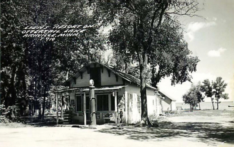lien's Resort on Ottertail Lake, Richville Minnesota, 1940's