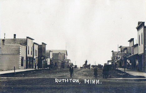 Street scene, Ruthton Minnesota, 1910's
