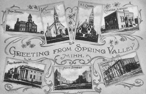 Multiple scenes, Spring Valley Minnesota, 1913