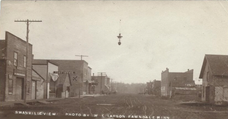 Street scene, Swanville Minnesota, 1906