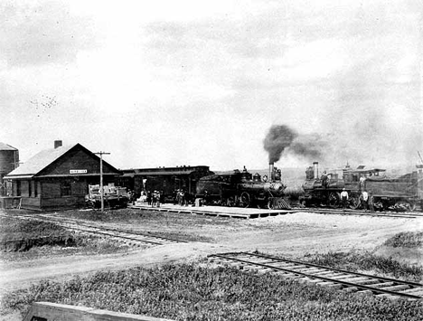 Railroad station at Monterey (now Trimont) Minnesota, 1900
