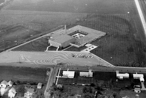 Aerial view, School, Trimont Minnesota, 1962